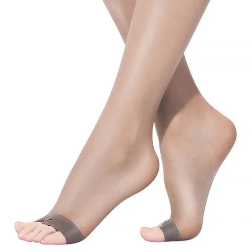 Sheer Indestructible Stockings 15D Open Toes