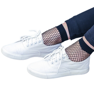2 Pairs Indestructible Fishnet Socks - Low