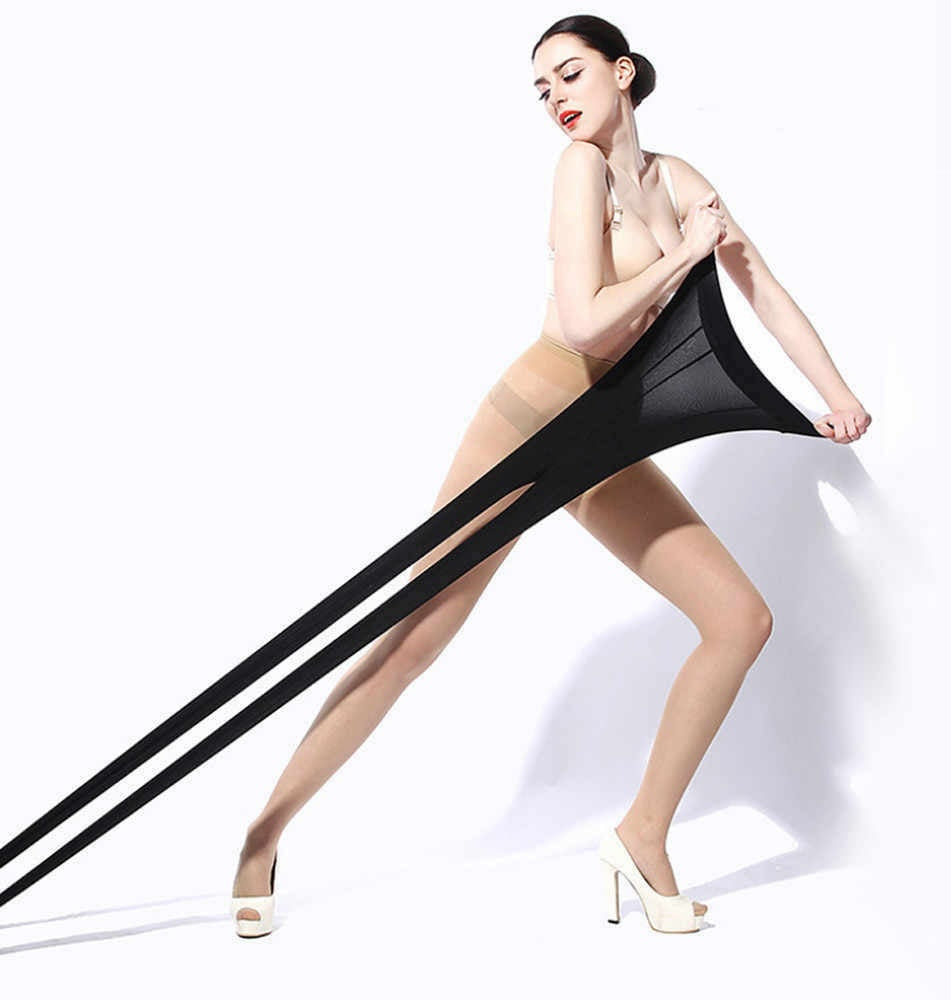 Woman stretching an Indestructible Stocking